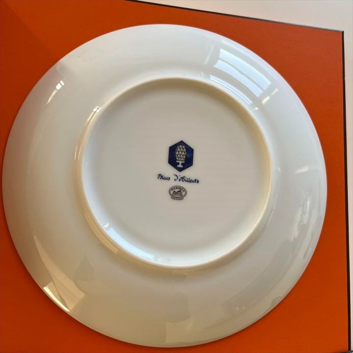 Assiette à Dessert Hermès Bleus D'Ailleurs – Lot De 2 – Porcelaine Bleue – Neuf