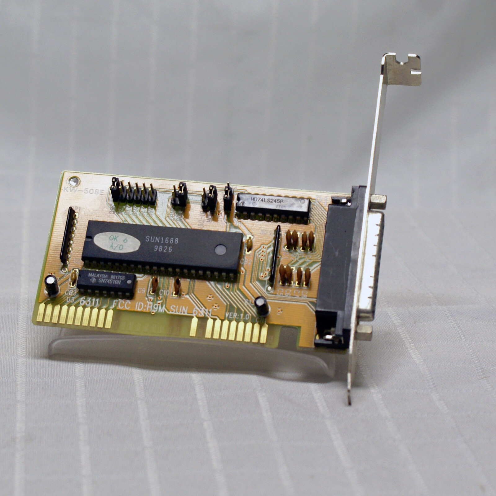 Zeon 2 H9m Sun 6311 ISA Parallel Port Card KW-508E Ver 1.0