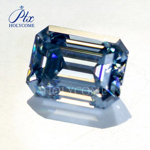 Baguette Lose Moissanit Blue SmaragdSchliff VVS1 Smaragd Blau Edelstein mit GRA - Bild 4 von 16