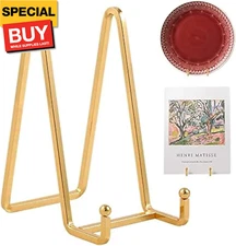 Plate Holder Easel Display Stand - 6 inch Metal Plate Stands for Display - Table