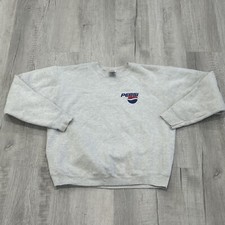 Vtg Pepsi Crewneck Sweatshirt Cola Logo Size XL Fruit of the Loom Heavy Cotton