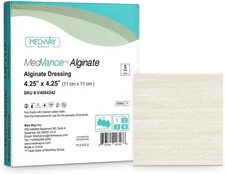 MedVance TM Alginate – Calcium Alginate Dressing 11 cm x 11 cm Box of 5...