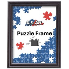 Coffee Brown Puzzle Frame .75" Inch Wide - Handmade Solid Wood Picture Frames