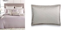 Image of Hotel Collection Aurora Silver Quilted Standard Pillow Sham Silk/Cotton WAS $160
