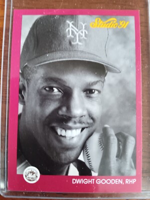 DWIGHT GOODEN NEW YORK METS 1991 STUDIO / LEAF BASEBALL CARD #204