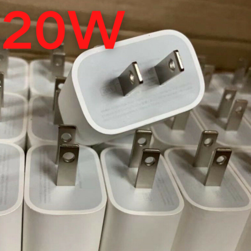 5X 10X Lot iPhone 11 12 Pro Max US Plug Fast Charger 20W PD USB-C Power Adapter - Afbeelding 1 van 10