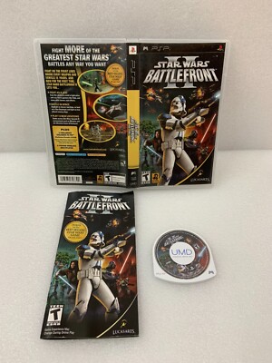 Star Wars Battlefront 2 Sony Playstation Portable PSP CIB Tested Black Label