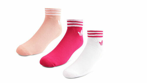 3 Pairs Unisex Adidas Original colour Trefoil Ankle Quarter Sock 4-6-5-8-8-11-13 - Picture 4 of 53
