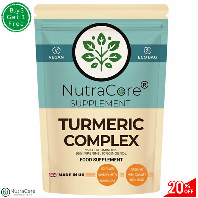 Kurkuma Komplex 6000mg Kapseln ( 95% Curcuminoide & 10% Gingerol ) - 90 Kapseln
