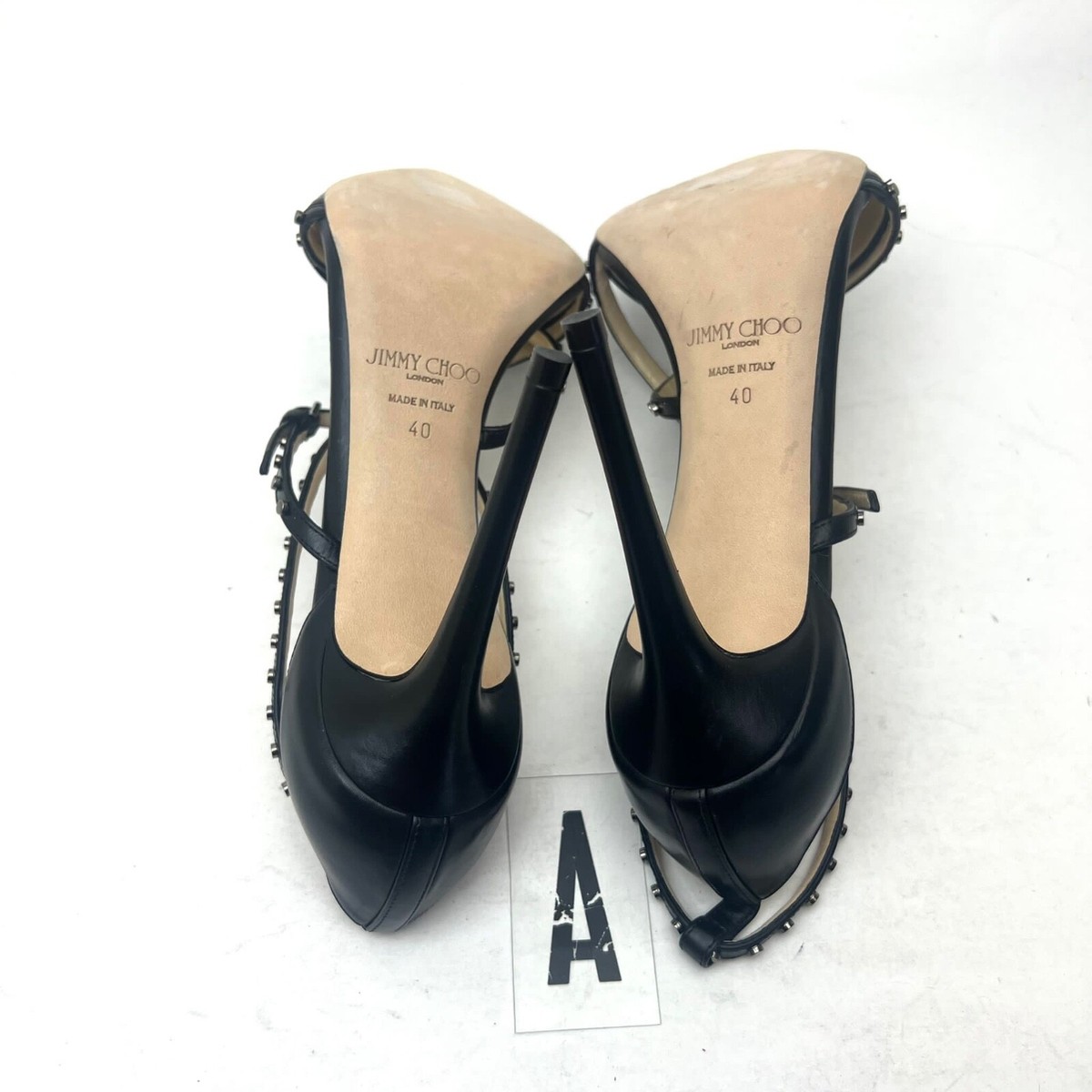 Jimmy Choo Tiff 100 Stud-embellished Leather Pumps sz 40 | eBay