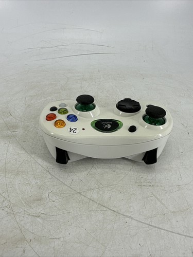 Original XBox Logitech Wireless Controller EA Sports White Powers On - Picture 4 of 6