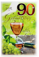 B&C Geburtstagskarte 90 Jahre Karte Geburtstag GlüCkwunschkarte GrußKarte Zahl