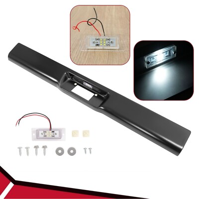 Rear Bumper Roll Pan w/License Plate Light & Screws For 1997-2004