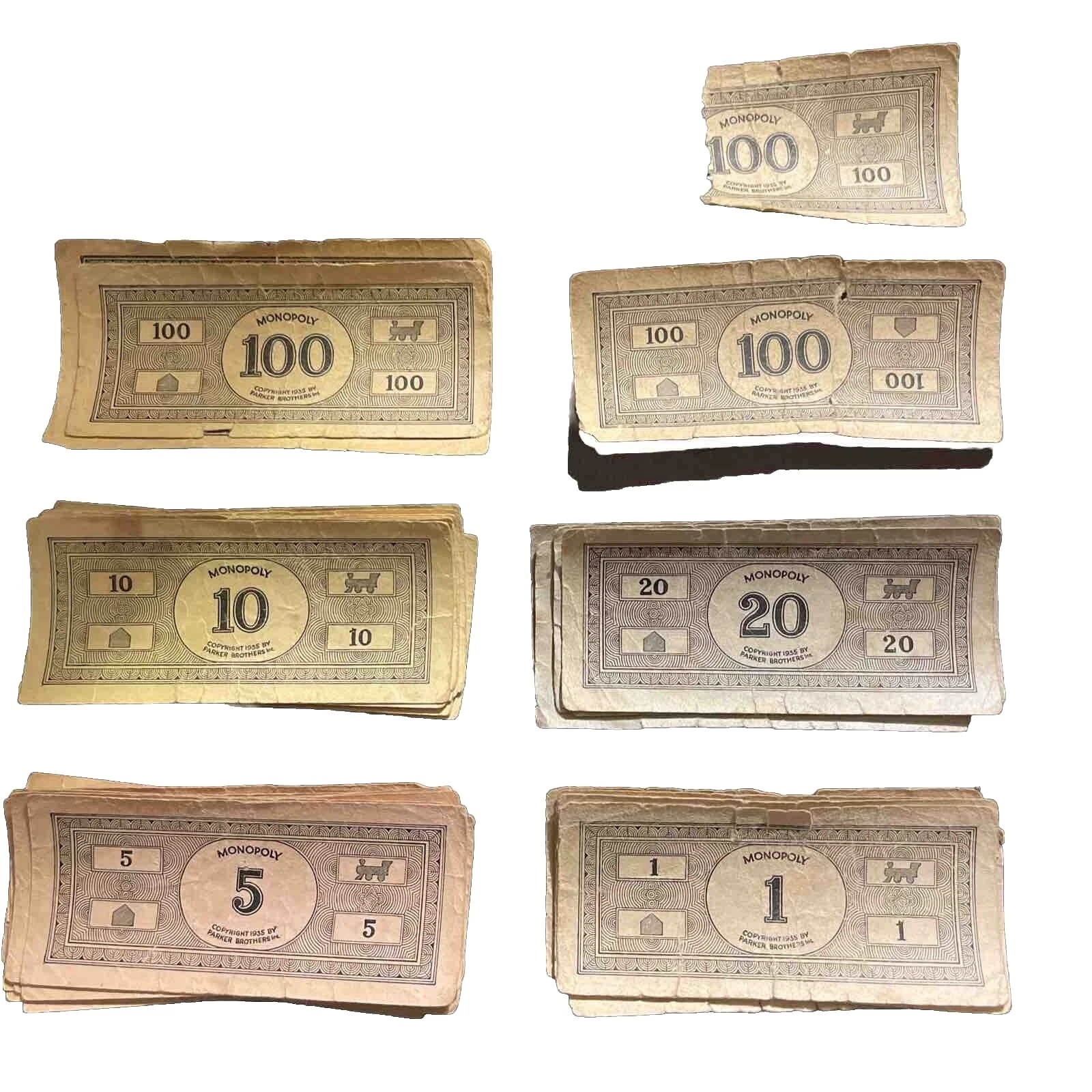 Juego de Billetes Parker Brothers piezas y piezas