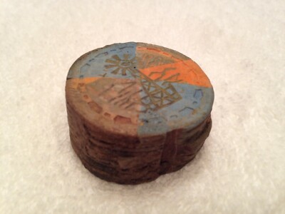 El Rancho Vegas Fire Chip Stack $25 1960, First Casino Las Vegas Strip WOW RARE