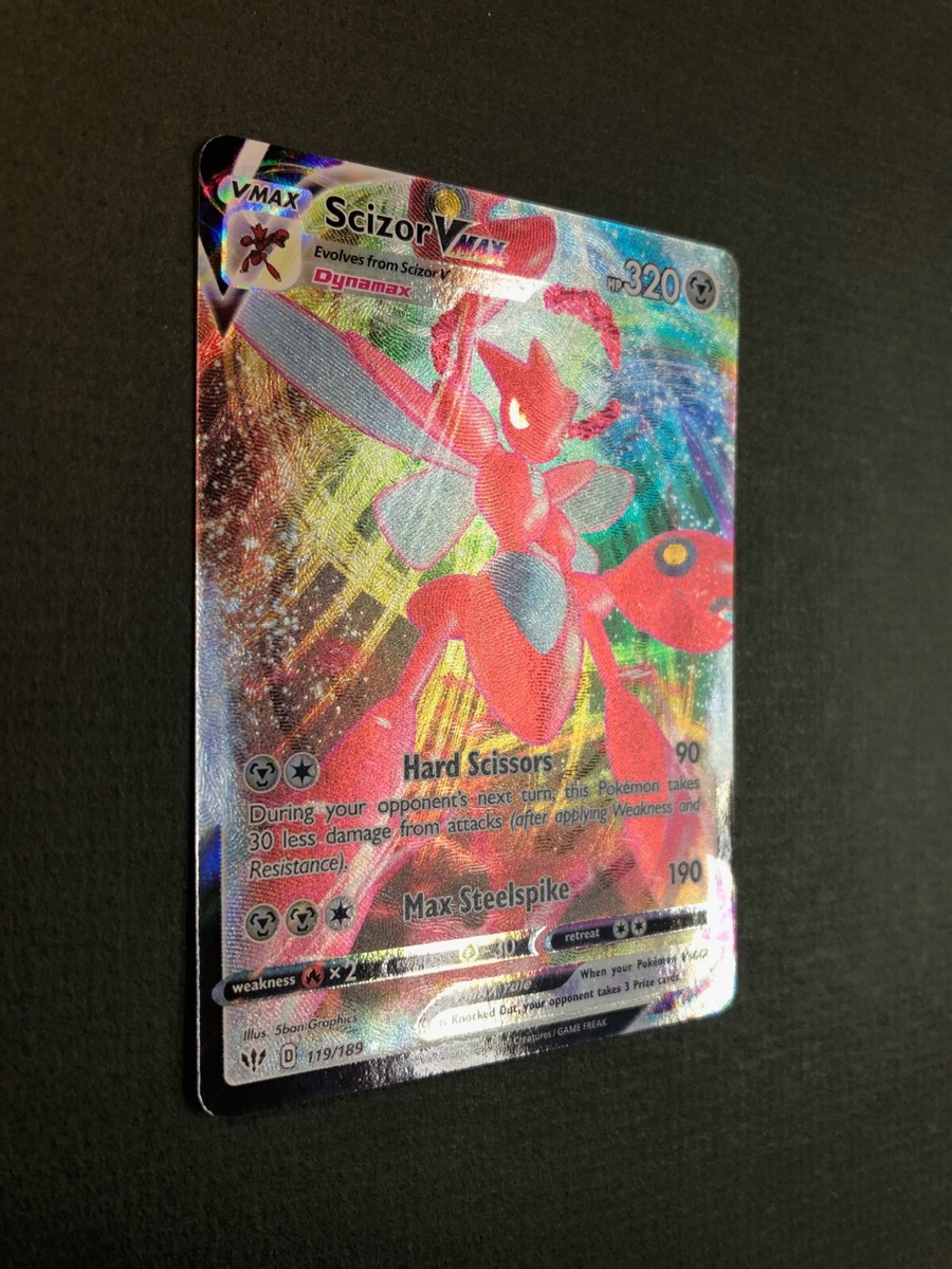 Pokémon Scizor VMAX 119/189 ULTRA RARE Darkness Ablaze Sword