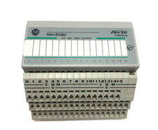 Clean Allen Bradley 1794-OV16 Flex I/O Sinking Output Module 24VDC - With Base