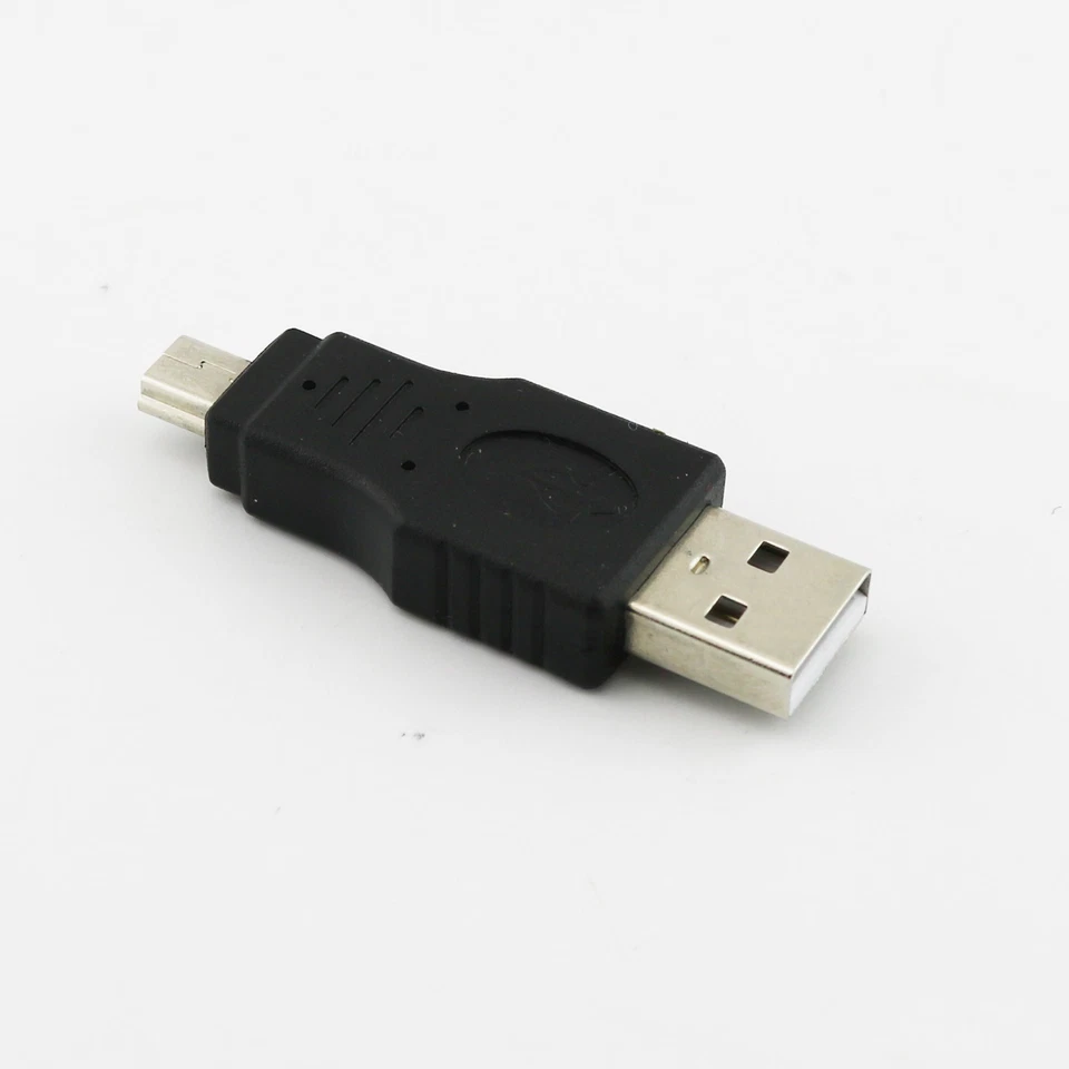 10pcs USB 2.0 A Male Plug To Mini USB B 5 Pin Male Adapter Converter Connector - Image 3 of 4