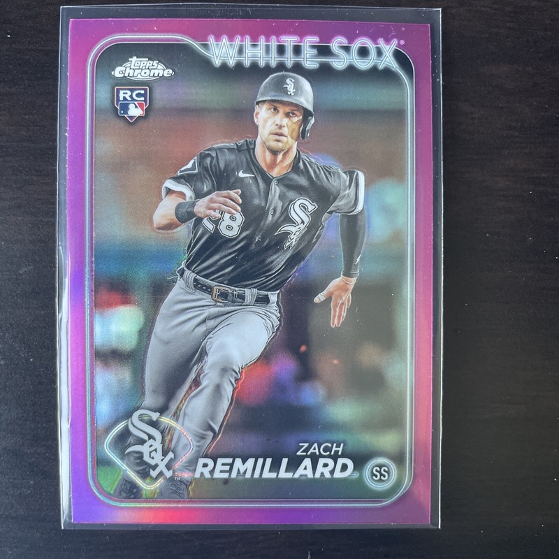 2024 Topps Chrome Zach Remillard 155 RC Rookie Pink Refractor White Sox