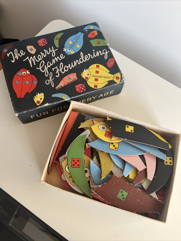 The Merry Game Of Floundering Vintage Board Game Spears Games eBay