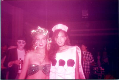 1990s Girls Partying at a Club on Halloween Wearing Costumes LA