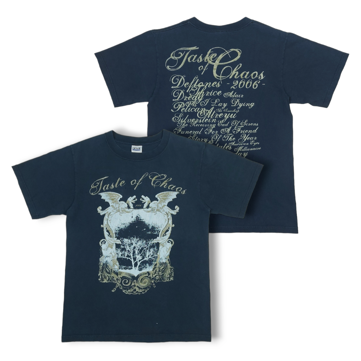 Vintage 2006 Deftones Taste Of Chaos Festival Double-Sided Black T
