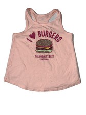 Preowned- Gap Kids Sleeveless Graphic Racerback Tank Top Girls Size S 