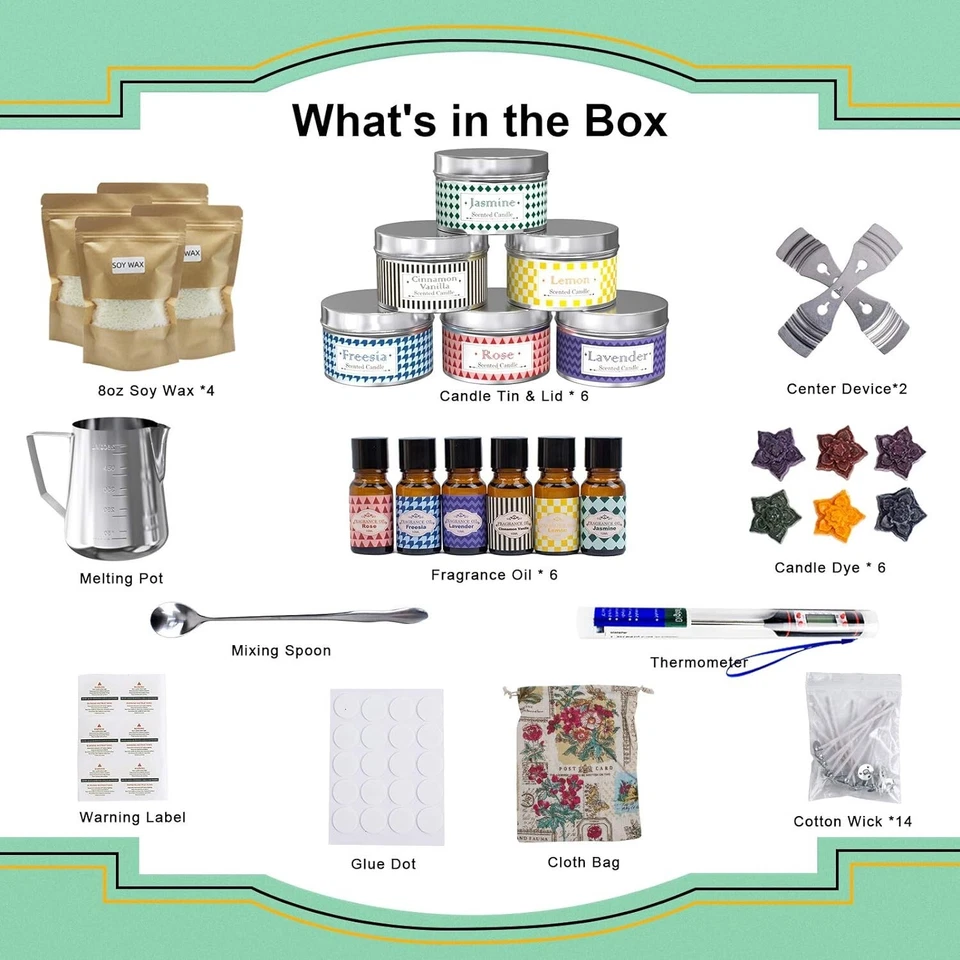 Candle Making Kit Supplies, Soy Wax DIY Candle Making Kit for Adults and - Image 2 of 4