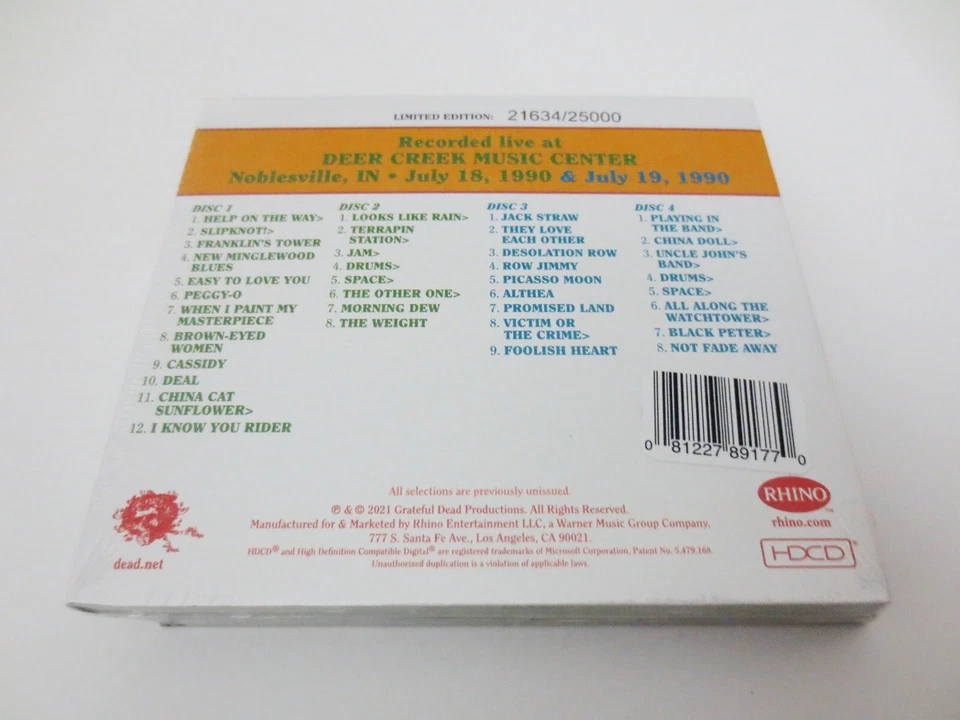 Grateful Dead Dave's Picks 40 Vol. Forty Deer Creek IN 7/18/90 7/19/90 1990 4 CD - Image 2 of 4