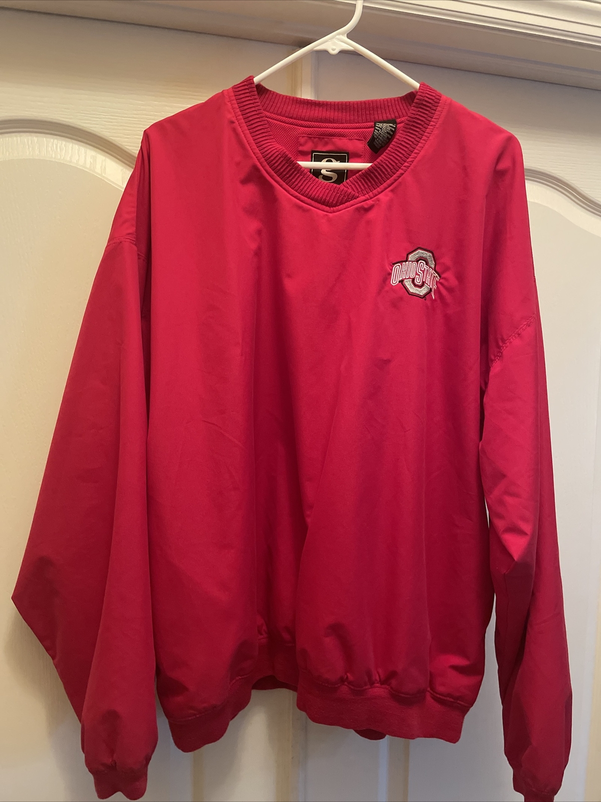 Ohio State Buckeyes Gear for Sports Red V-Neck Pullover Windbreaker Mens XL