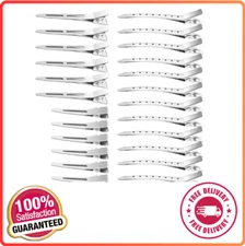 65Pcs Duck Billed Hair Clips for Styling Sectioning, Metal Silver Alligator Hair