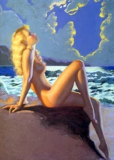 Pin-Up Art  Sexy Vintage Type Girl  Excellent Condition  APROX 6" by 4'' (1)