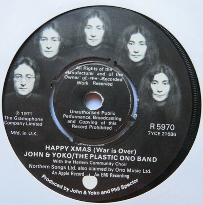 JOHN LENNON - Happy Xmas (War Is Over) - Excellent Con 7&quot; Single Apple R 5970 | eBay