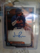 JEFFRY ROSA 2024 BOWMAN CHROME 1ST AUTOGRAPH BASE METS AUTO Q1691