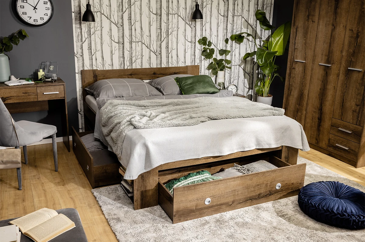 Double bed with storage cheap ebay