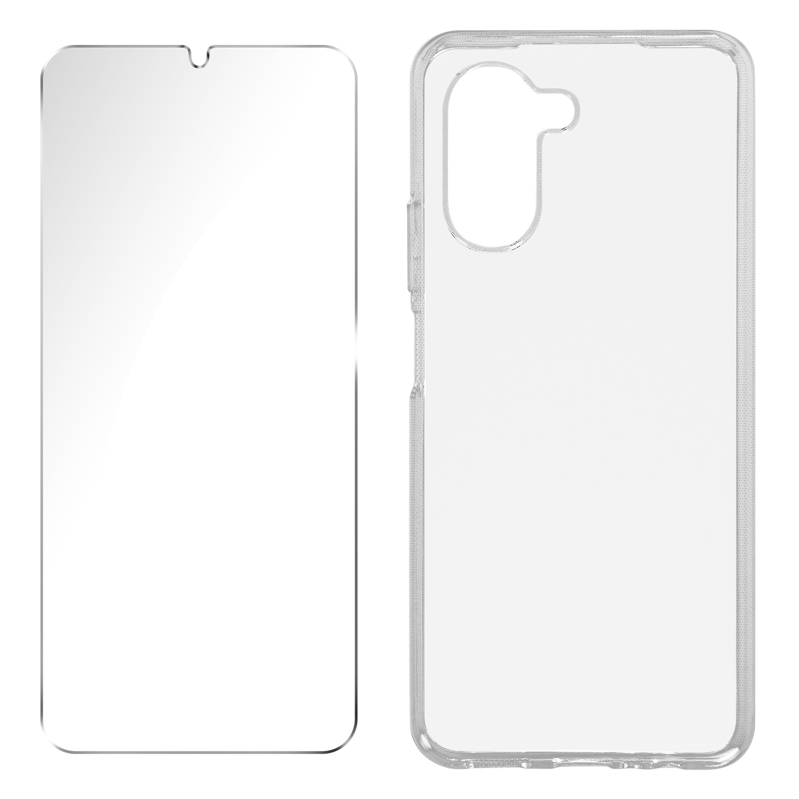 Pack protection coque souple C33 avec film écran anti-rayures transparent