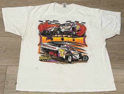 Jeff Lera Dirt Works Race Cars Buffalo Illinois Tee Shirt Men s Size 2XL