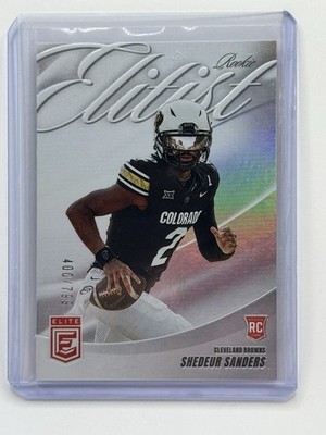 SHADEUR SANDERS 2025 Panini Donruss Elite Rookie Elitist SILVER SP/799 BROWNS 