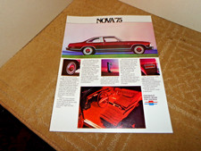 VTG NOS 1975 CHEVY CHEVROLET NOVA DEALER SALES BROCHURE ALL MODELS