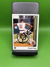 Upper Deck 1989 Chuck Finley Autographed Baseball Card #632 Angels