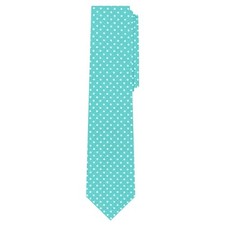 Polka Dot Print Men's Slim 2.75" Polka Dotted Tie Aqua