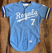 Don Slaught 1983 Royals Game Worn Used Jersey. Matched to Pine Tar Game!