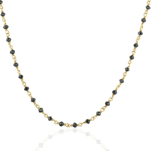 Elegante collar de diamantes de oro amarillo de 18k joyería fina regalo para ... - Imagen 2 de 6