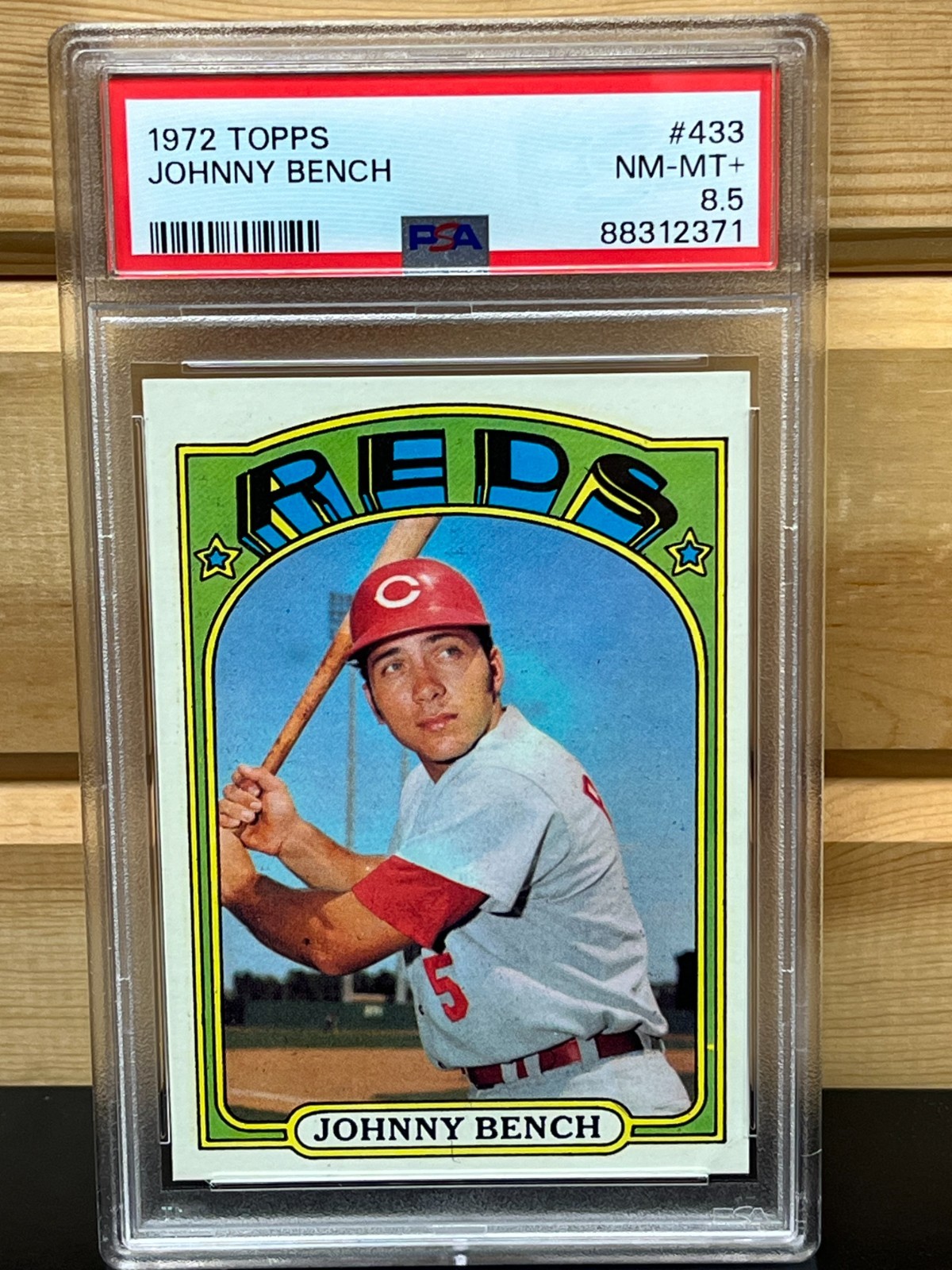 1972 Topps #433 Johnny Bench PSA 8.5 NM-MT+ Population 17, Nice!