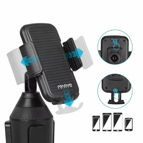 Portabicchieri Auto Supporto Telefono Universale Culla Regolabile Girevole 360° - Foto 7 di 9
