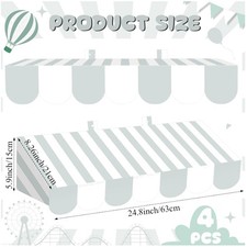 4-Piece 3D Circus Awning Set - Carnival Theme Party Decor