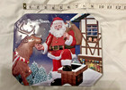 Santa on Rooftop w Reindeer ~ Russell Stover Candy Hinged Lid Tin, Empty — photo 1