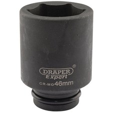 Image of Draper 1x Expert 46mm 3/4" Square Drive Hi-Torq Point Deep Impact Socket Tool