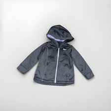 Baby Girl 18 Months Nike Jacket Grey Purple Zip Up Hoodie Dri Fit