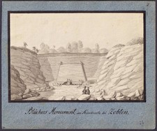 Sleza Sobotka Blücher Monument Polska Polen Poland drawing Zeichnung 1823